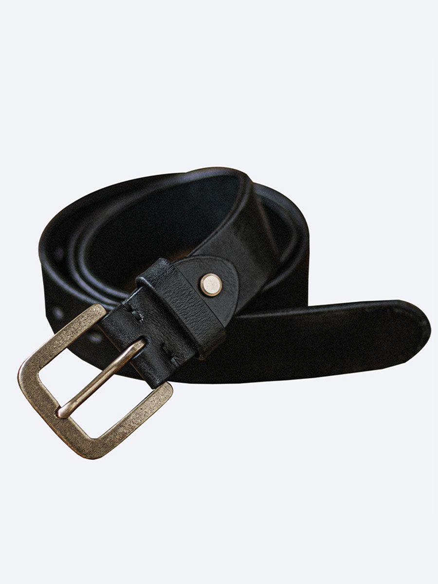 Distressed Leather Belt - Brown