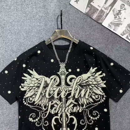 Fashion Crystal-Waterfall Wing T-Shirts