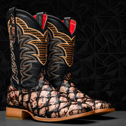 Orix Jumbo Pirarusu Leather Boots - Square Toe