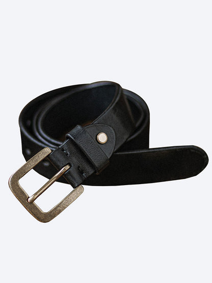 Distressed Leather Belt - Brown