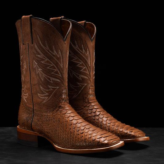 Authentic Porto Python Boots – Square Toe