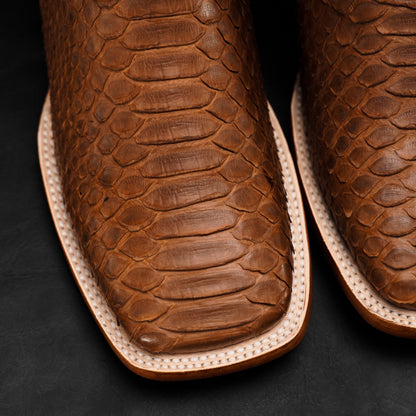 Authentic Porto Python Boots – Square Toe