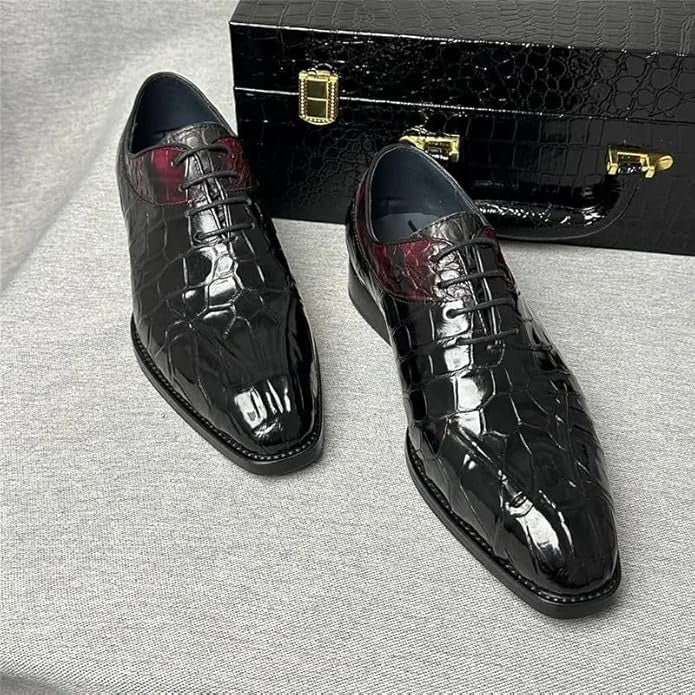 Men's Crocodile Leather Oxford Shoes
