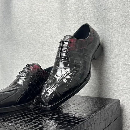 Men's Crocodile Leather Oxford Shoes