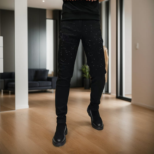 Simple Rhinestone Jeans