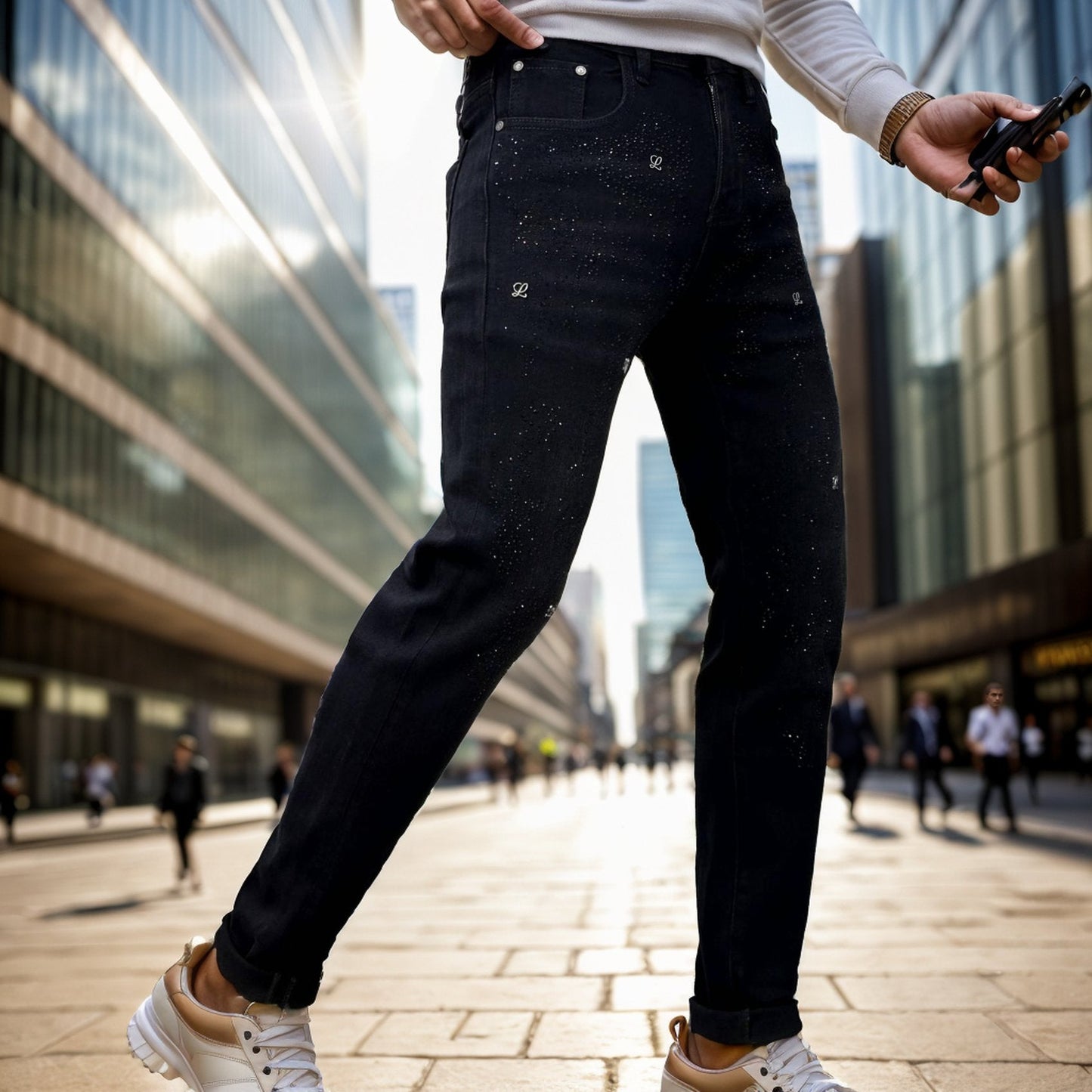 Soft Rhinestone Jeans