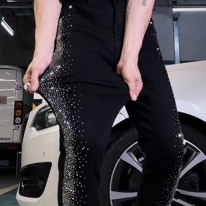 Iron-on Stretch Slim Fit Pants