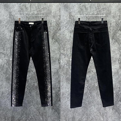 Iron-on Stretch Slim Fit Pants