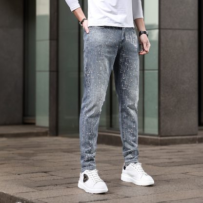 Iron Rhinestone Jeans