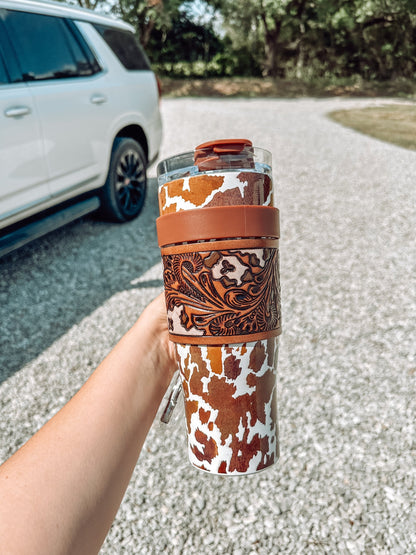 Wide Wyoming Cow Tumbler