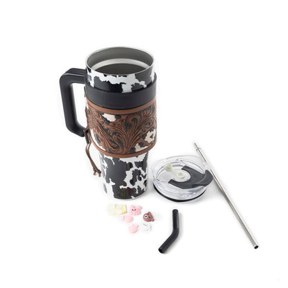 Wide Wyoming Cow Tumbler