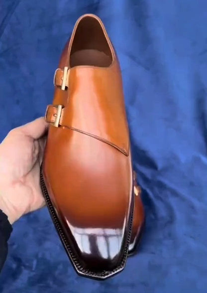 Italian Calf Skin Monk Shoes