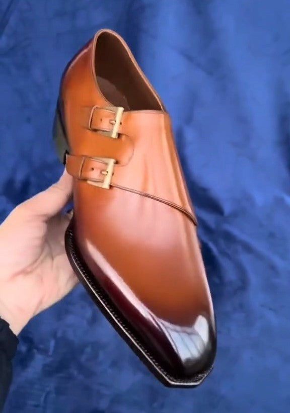 Italian Calf Skin Monk Shoes