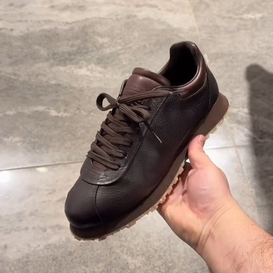 Brown Calfskin Leather Shoes