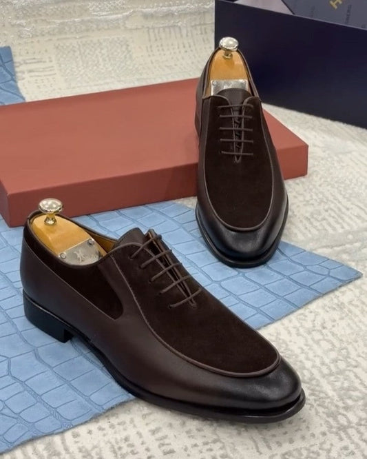 Coffee Suede Leather Dress Shoes