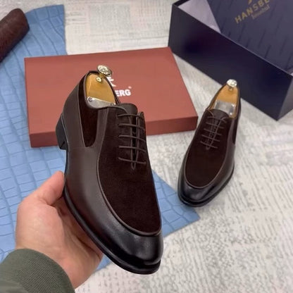 Coffee Suede Leather Dress Shoes