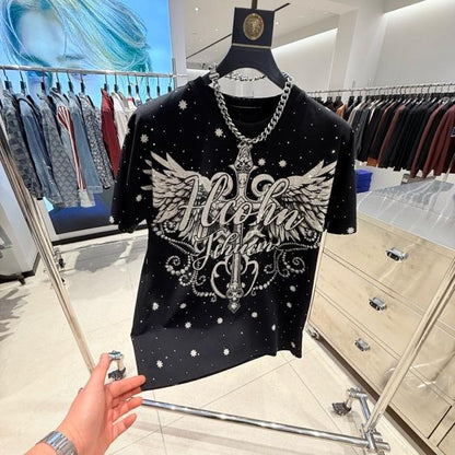 Fashion Crystal-Waterfall Wing T-Shirts