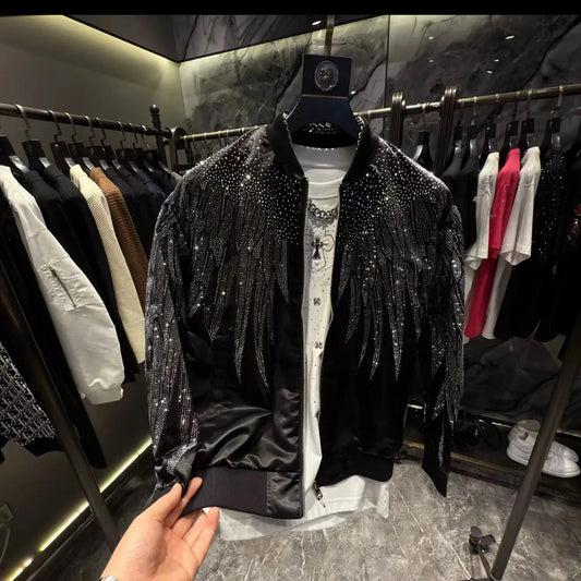 Fashion Crystal-Waterfall Angel Wings Jacket