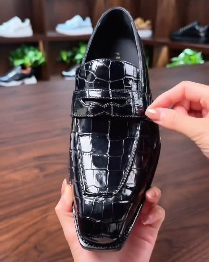 Crocodile Leather Loafers For Men