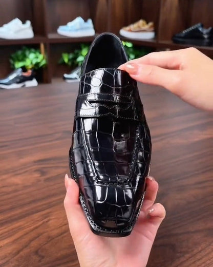 Crocodile Leather Loafers For Men