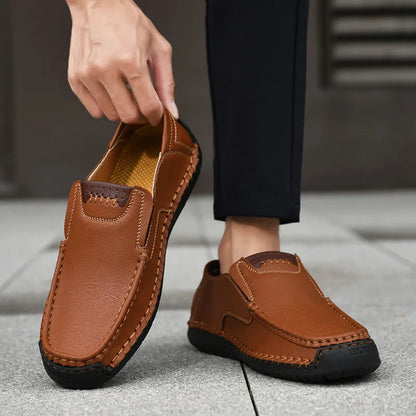 Men's Casual Leather Loafers Shoes Slip On