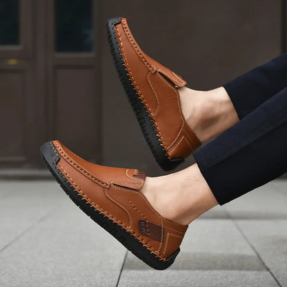 Men's Casual Leather Loafers Shoes Slip On