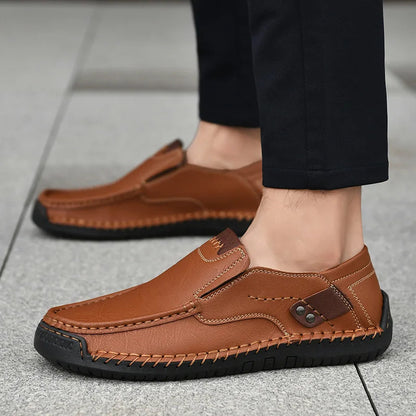 Men's Casual Leather Loafers Shoes Slip On