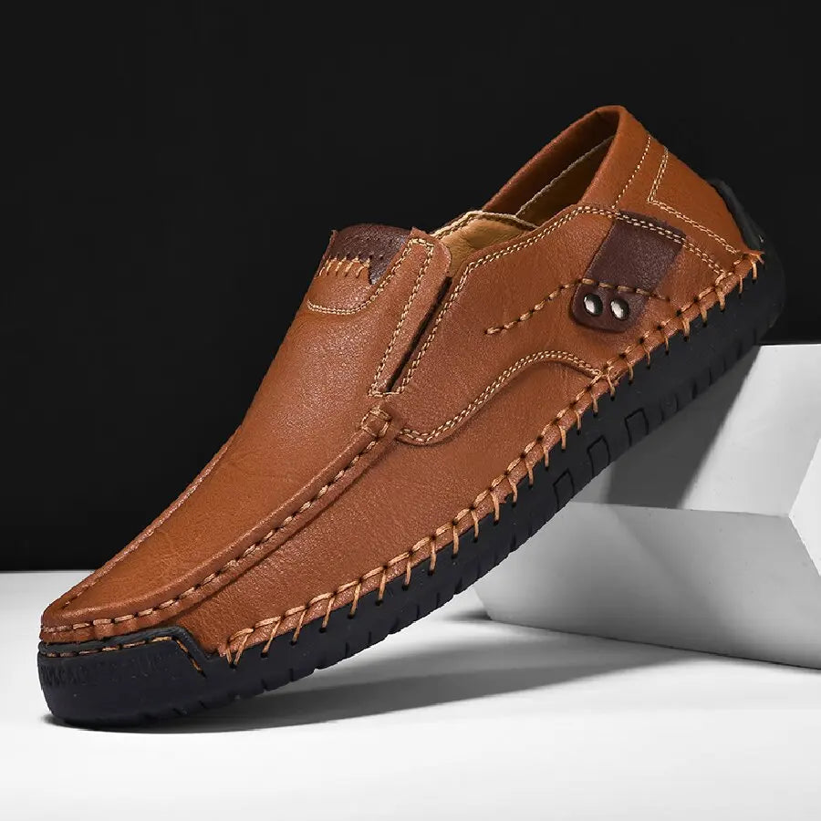 Men's Casual Leather Loafers Shoes Slip On