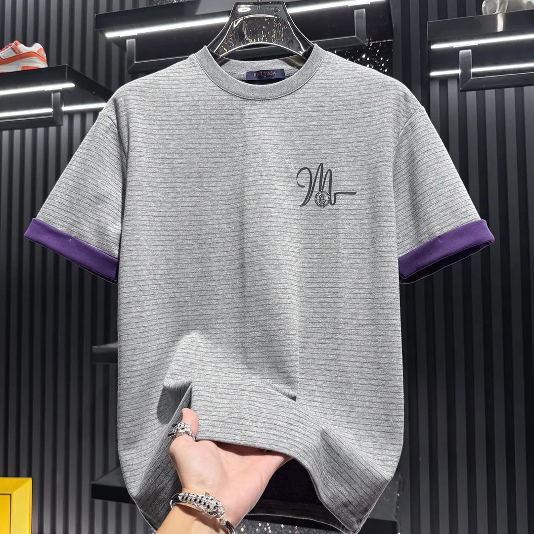New Fashion Rhinestone Letter Print T-Shirt