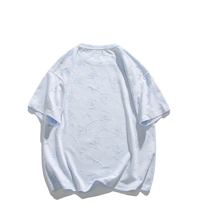 Rose Burnout Trendy Distressed T-Shirt