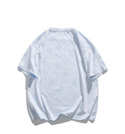 Rose Burnout Trendy Distressed T-Shirt
