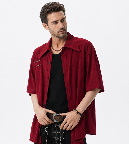 Fashion Premium Textured Loose Shirt
