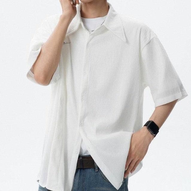 Fashion Premium Textured Loose Shirt