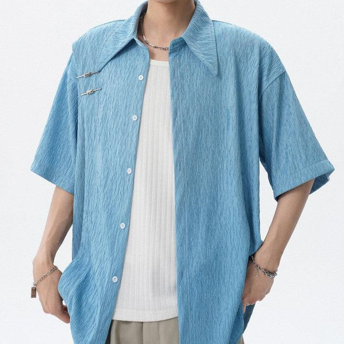 Fashion Premium Textured Loose Shirt