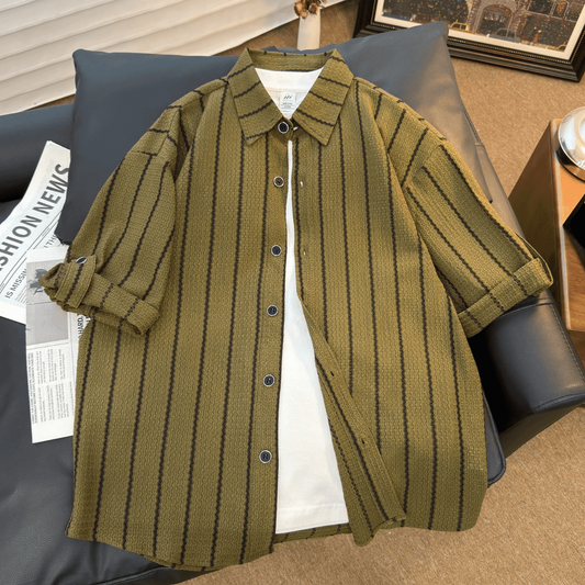 Trendy Breathable Casual Striped Shirt