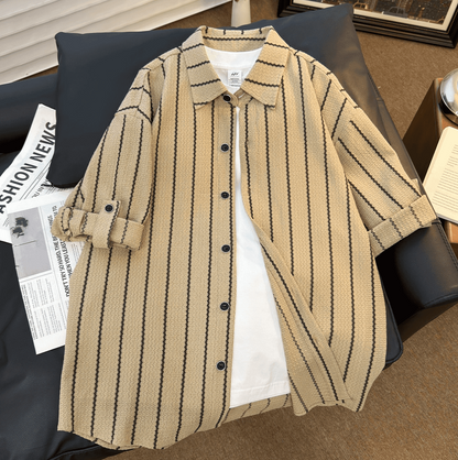Trendy Breathable Casual Striped Shirt