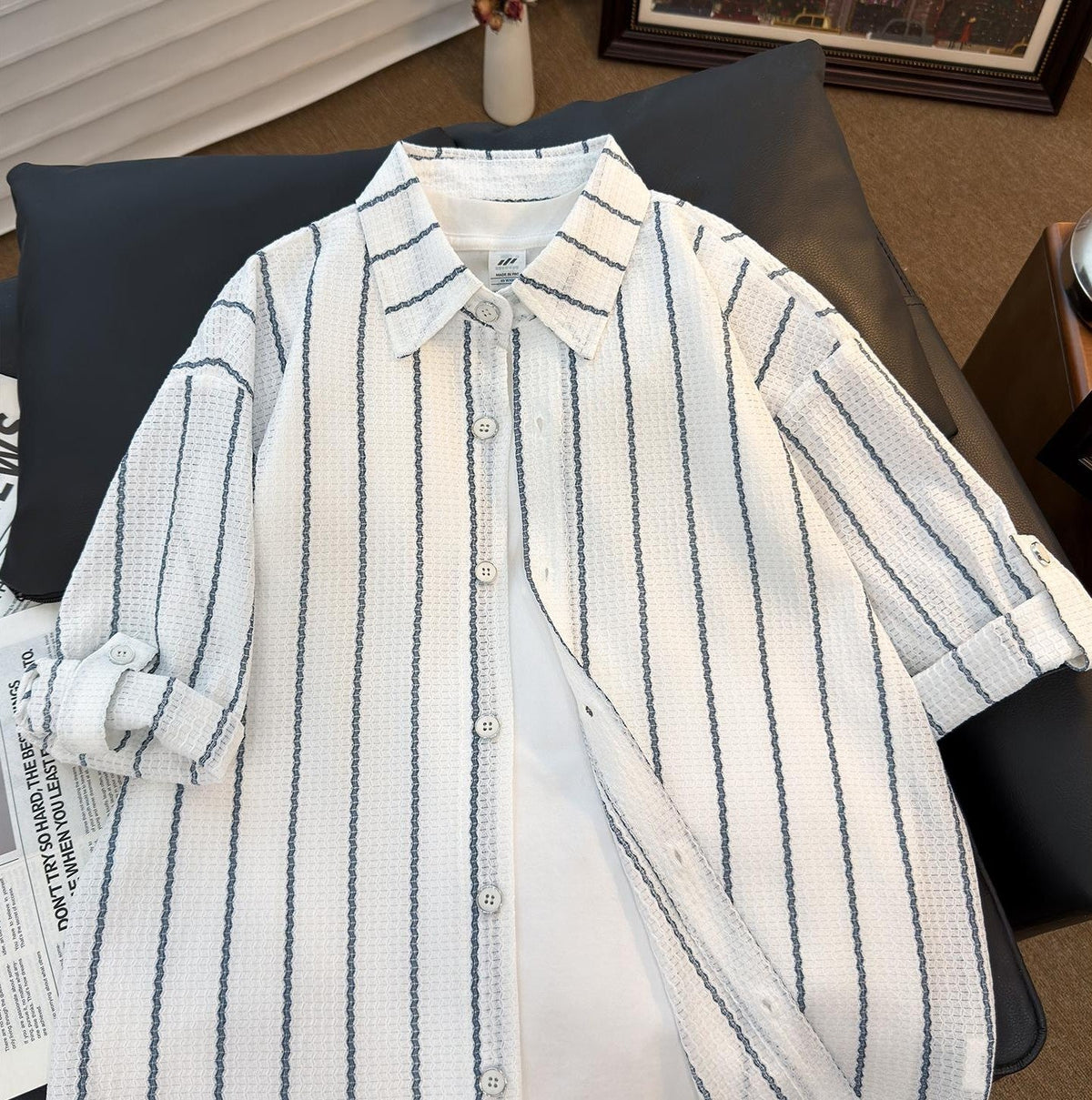 Trendy Breathable Casual Striped Shirt
