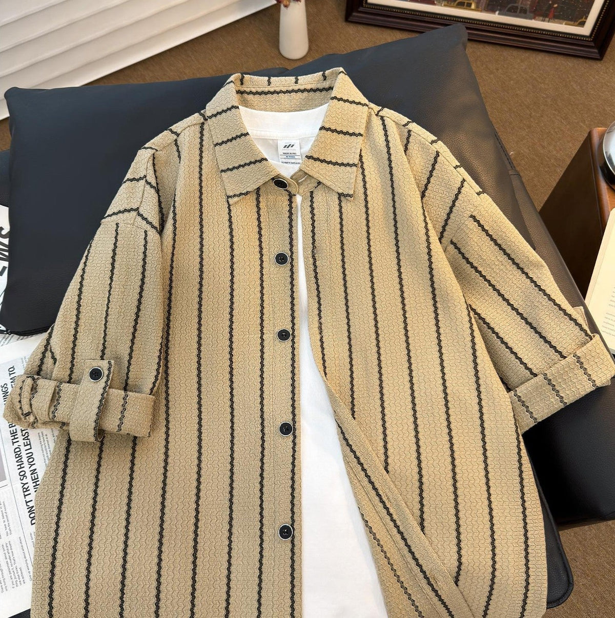 Trendy Breathable Casual Striped Shirt