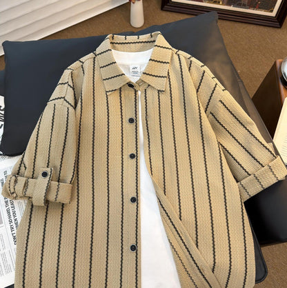 Trendy Breathable Casual Striped Shirt