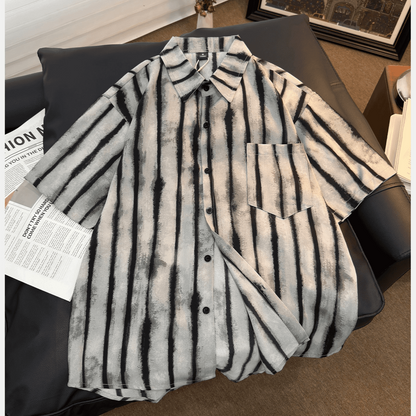 Retro Striped Loose Fit Shirt