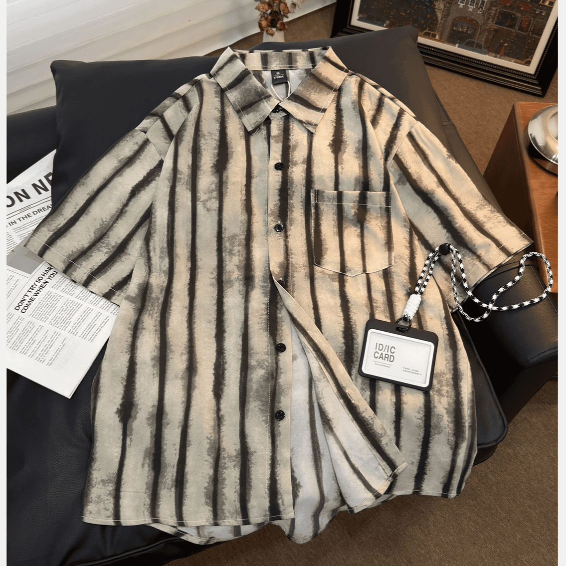 Retro Striped Loose Fit Shirt