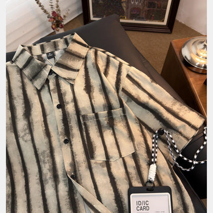Retro Striped Loose Fit Shirt