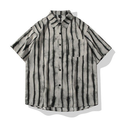 Retro Striped Loose Fit Shirt
