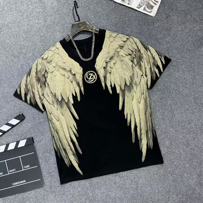 Fashion Crystal-Waterfall Angel Wings T-Shirts